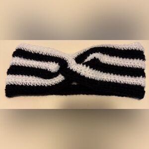 Black and White Knitted Headband